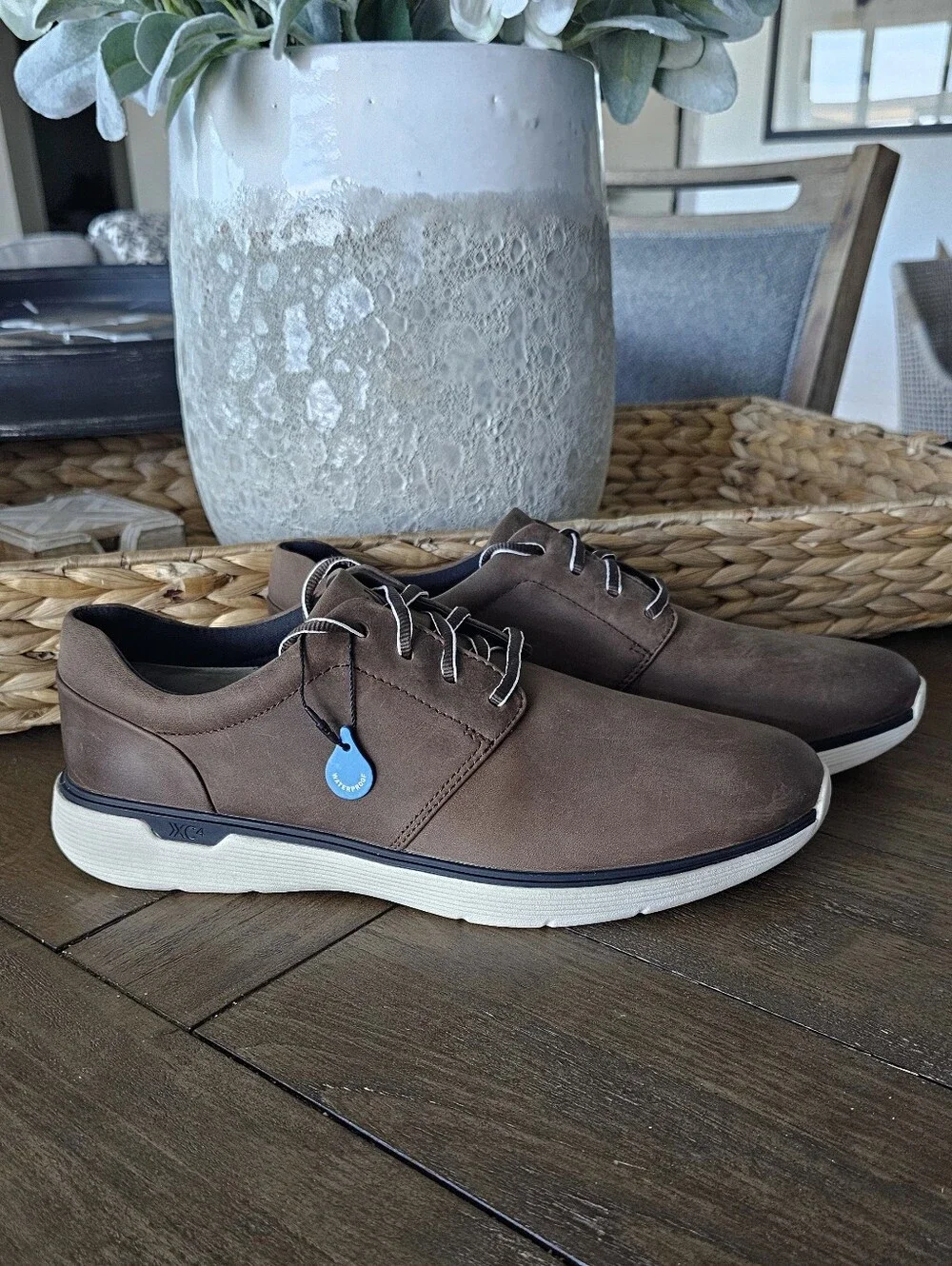 Johnston & Murphy Brown Leather Hybrid Sneakers Shoes Men's Sz 12 NWOB